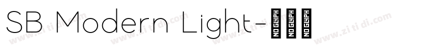 SB Modern Light字体转换